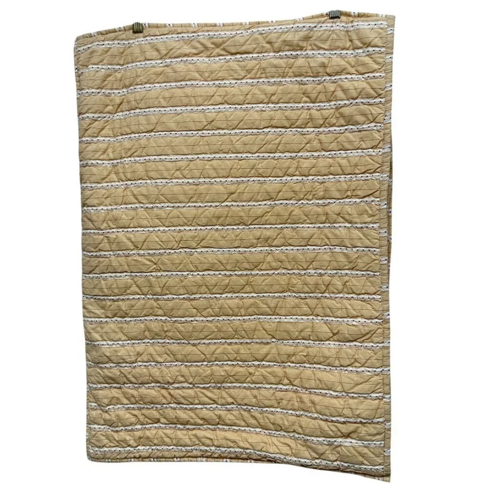 Restoration Hardware Quilted Pillow Sham Yellow Paisley Standard Pillowcase RefC